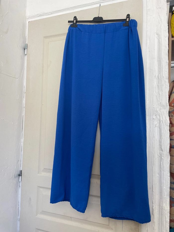 Pantalon en lin bleu 700 - photo numéro 4