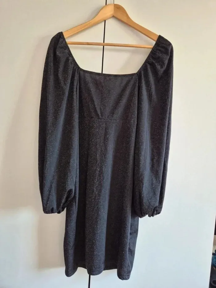 Très très belle robe de grossesse pailleté manches bouffantes taille M 38 - photo numéro 6