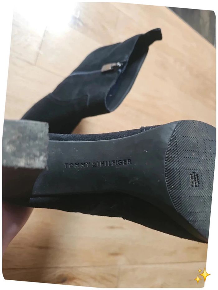 Bottines à talons Tommy Hilfiger noires en daim – Taille 40 👢 - photo numéro 5