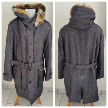 Parka grise à capuche Zara taille XL