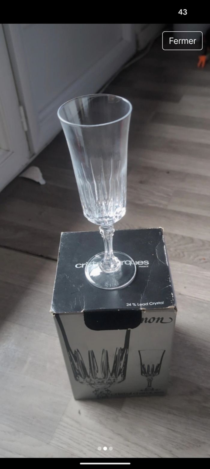 Flûte à champagne en cristal - photo numéro 2