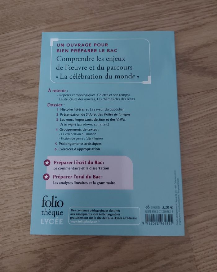 Dossier - Sido suivi de Les Vrilles de la vigne - Colette - 1re - photo numéro 2