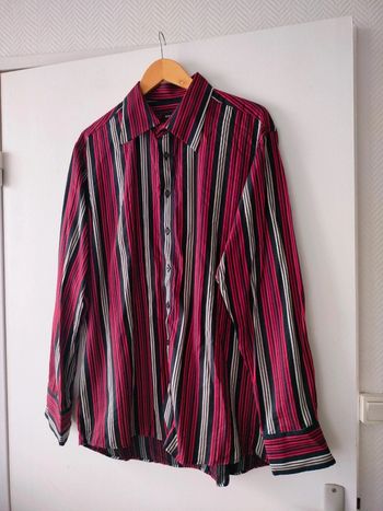 Chemise rayée fushia Devred