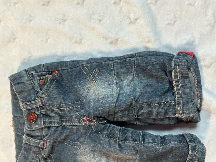 jean bleu doublé taille réglable pressions entre les jambes 1 mois tape à l'oeil - photo numéro 5