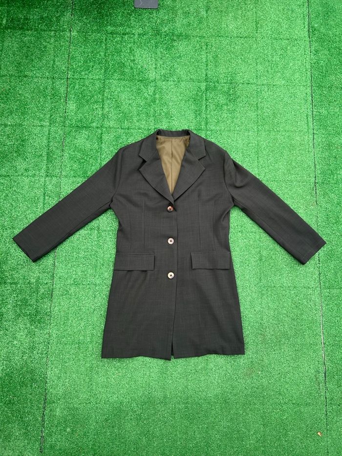 Veste blazer longue noire – fabriquée en France