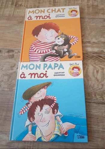 Lot de 2 livres Mon papa à moi et mon chat à moi Petit Paul