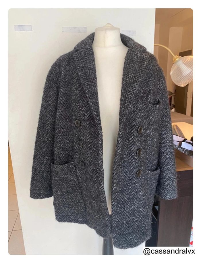 Manteau en laine gris - Isabel Marrant - photo numéro 2