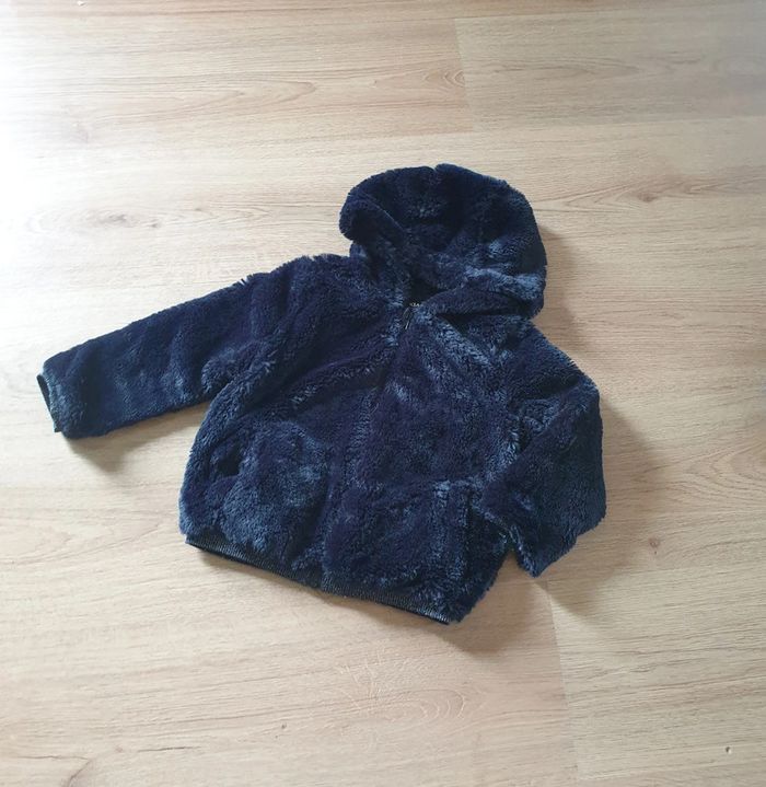 🩷 Manteau maille peluche noir 4 ans Kiabi #emyfleury_4ansfille - photo numéro 2