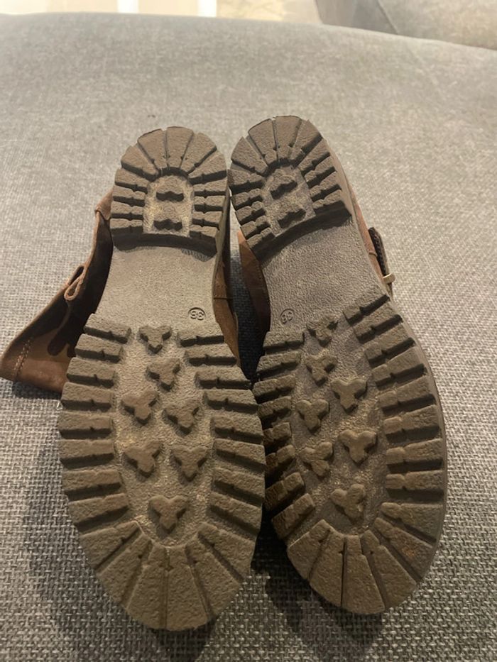 Bottines nubuck marron - photo numéro 4