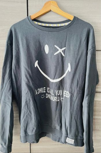 Sweat manches longues femme gris Taille L Smiley