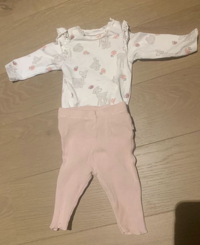Ensemble bodie + legging 0/1 mois