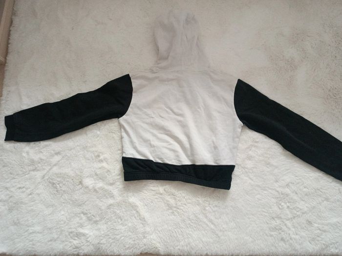 Sweat blanc noir court 12 ans - photo numéro 4