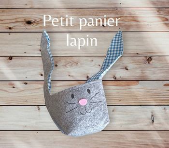 Petit panier lapin avec oreilles