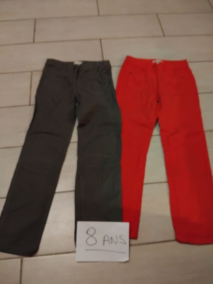 Lot de 2 pantalons fille vertbaudet taille 8 ans - photo numéro 2