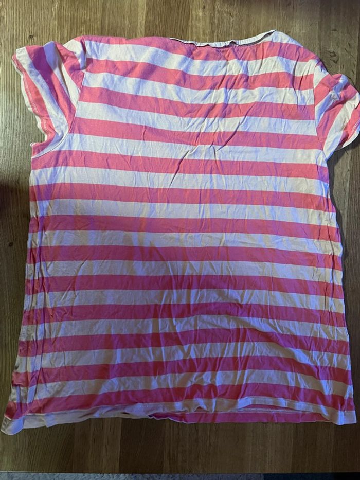 T-shirt puma rose rayé taille 44 - photo numéro 2