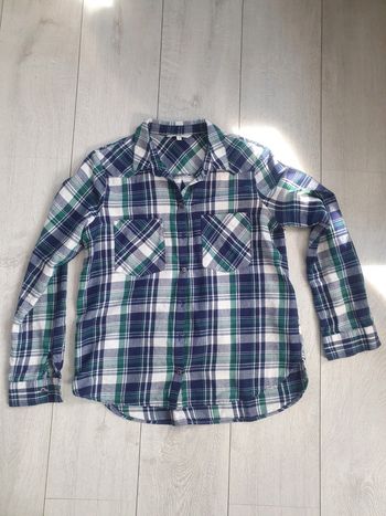 Chemise à Carreaux Bleu Vert