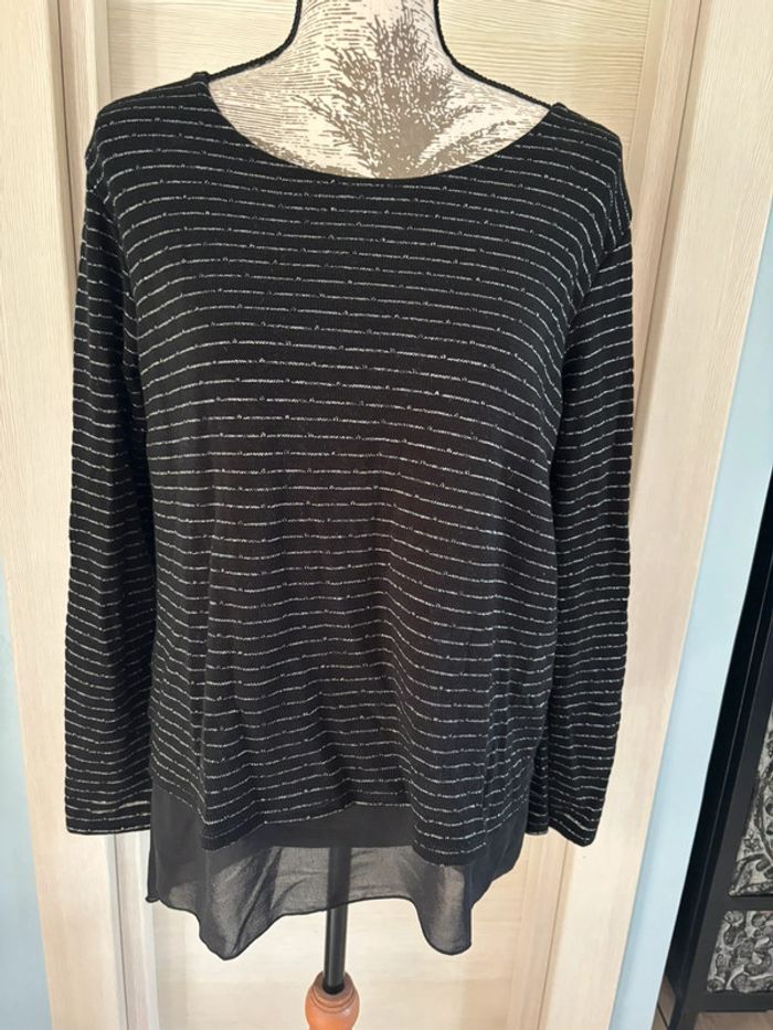 pull fin tunique noir inspee taille xxl
