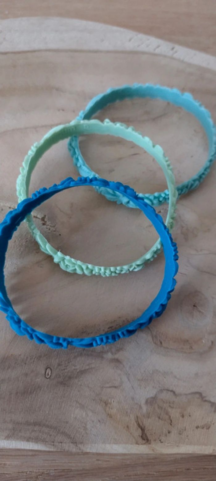 Bracelet silicone boho fleurs 3D - photo numéro 3