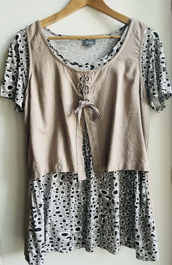 T shirt manches courtes T 44 "Bleu bonheur"