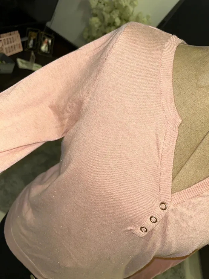 Pull femme rose clair - photo numéro 3