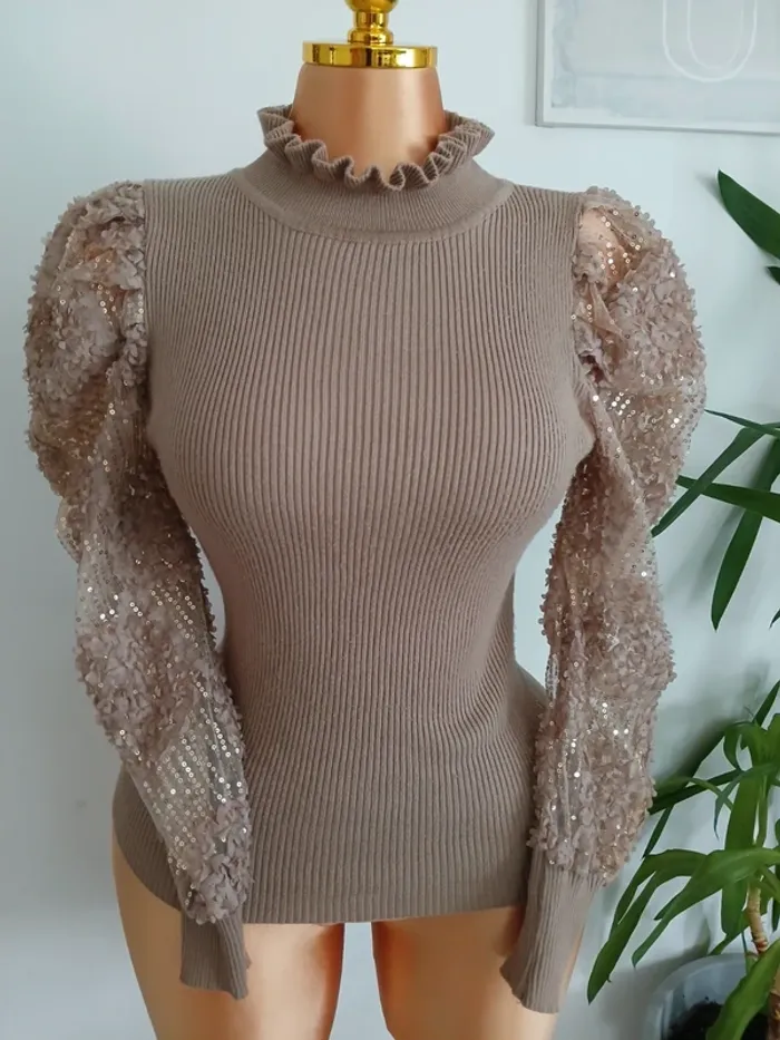 Magnifique pull de Soirée Taille M🌿💝 - photo numéro 3