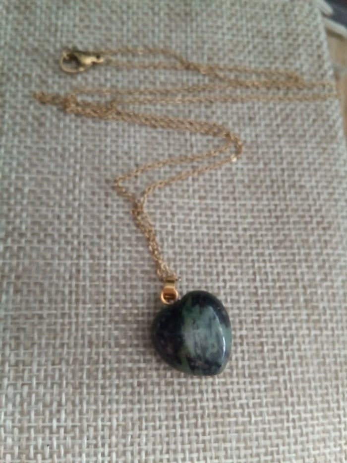 Collier pierre de jaspe kambala réversible - photo numéro 2