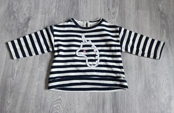 🌸 Beau petit pull ligné motif licorne 6 mois 🌸