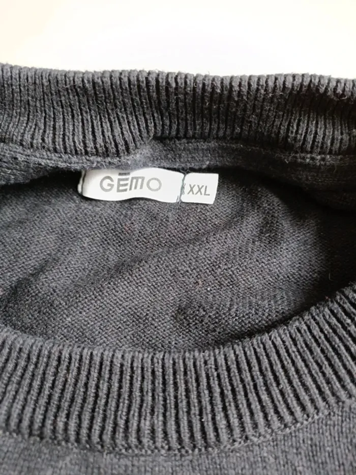 Pull rayé rouge bleu marine Gémo taille xxl - photo numéro 5