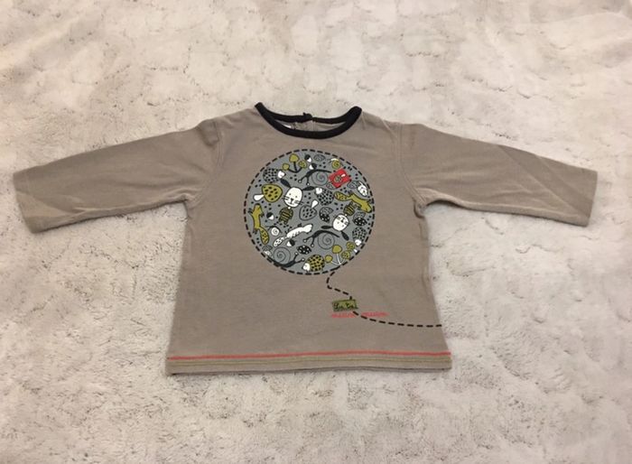 Lot de 3 t-shirt manche longues - 9 mois - photo numéro 3