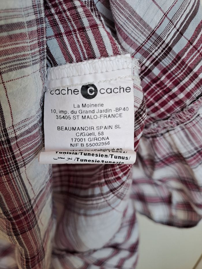 Blouse tunique à carreaux taille 3 - photo numéro 6