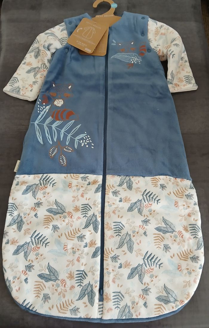 turbulette gigoteuse garcon en velours petit beguin 6/18mois 68/86cm