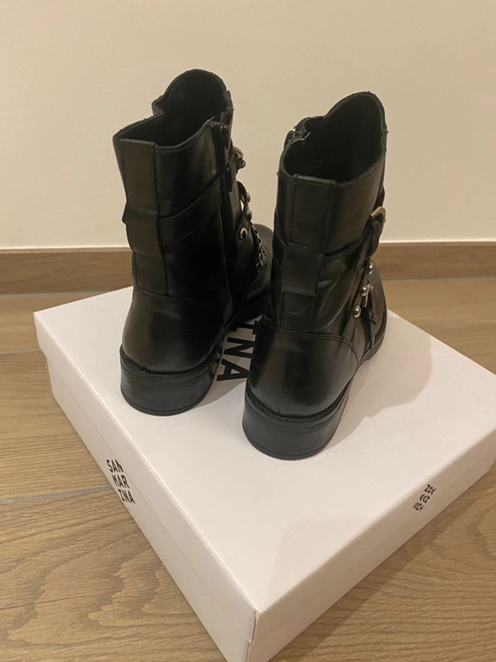 Bottines entièrement en cuir San Marina état neuf 41 - photo numéro 5