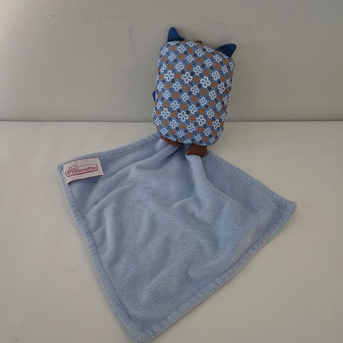 Doudou hiboux pommette bleu - photo numéro 2