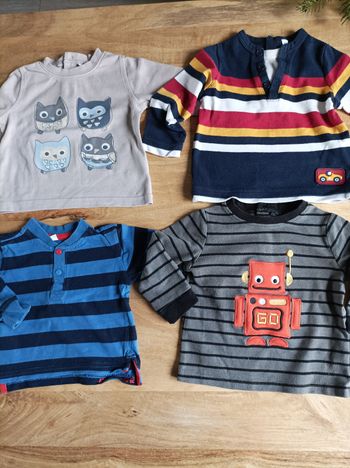 Lot 4 hauts ml 12 mois