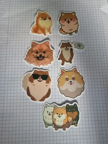 Lot d'autocollants motif chien (lot F)