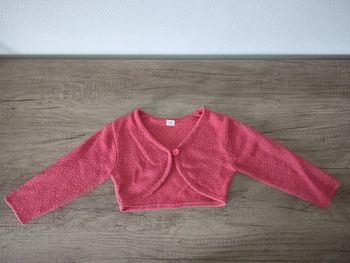 Gilet court / boléro 92 cm (36 mois ) rose / corail