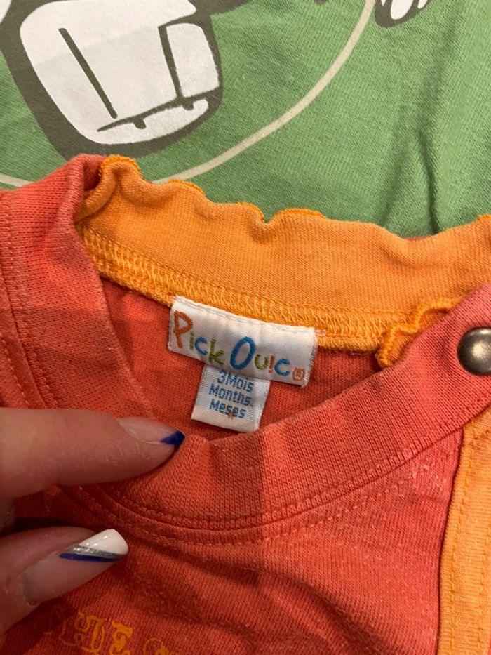 Lot 2 tee-shirts 3 mois - photo numéro 3