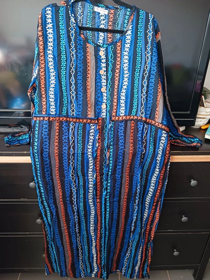 Robe bleue fluide et légère TailleL40