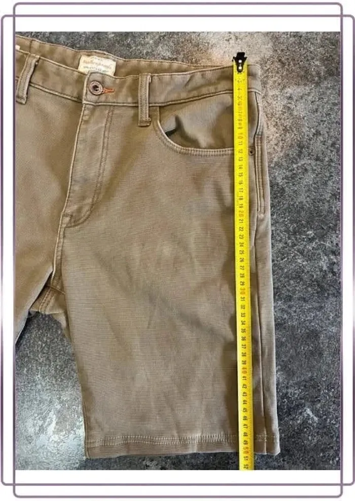 Short jean marron homme Weatherproof 36x34 Pantaloncini carpentiere uomo Zimmermannsshorts - photo numéro 5