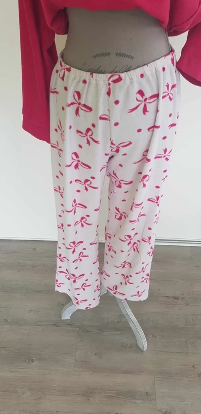 Pyjama 2 pièce polaire chaud d'hiver / pilou - photo numéro 3