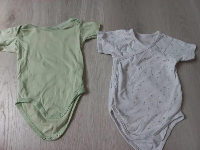 Lot de 2 bodys manches courtes 12 mois
