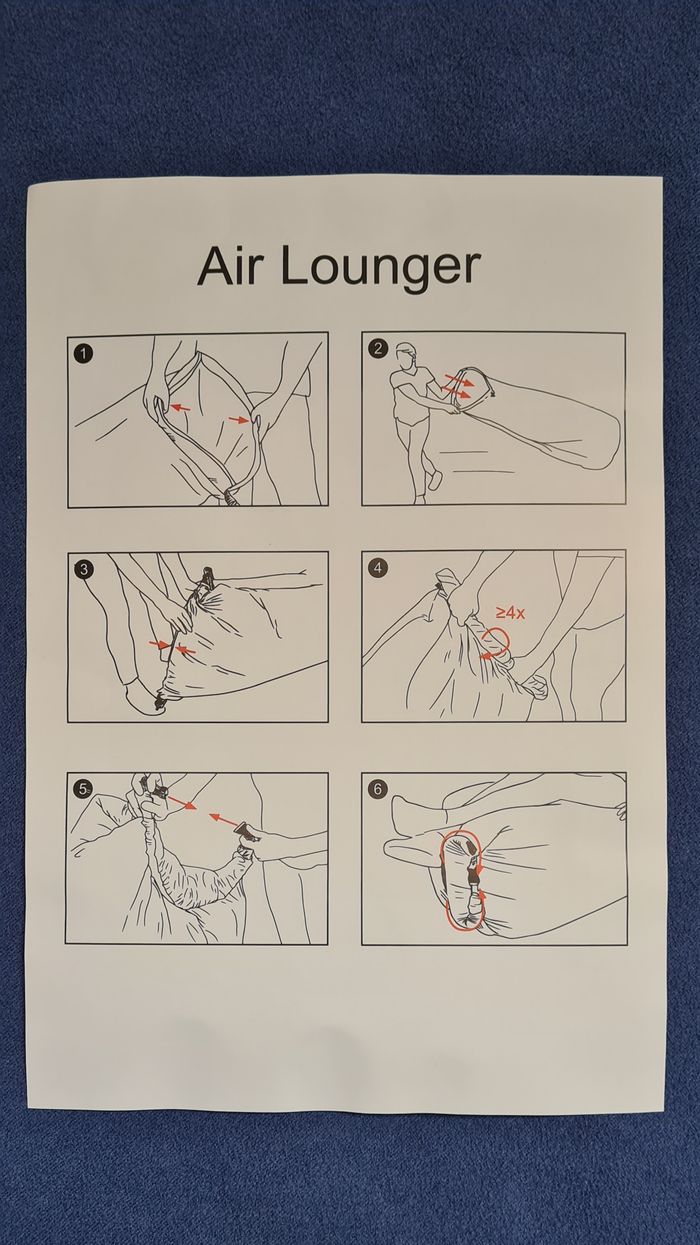 Air lounge - siège à gonfler bleu - neuf - Crivit - photo numéro 9