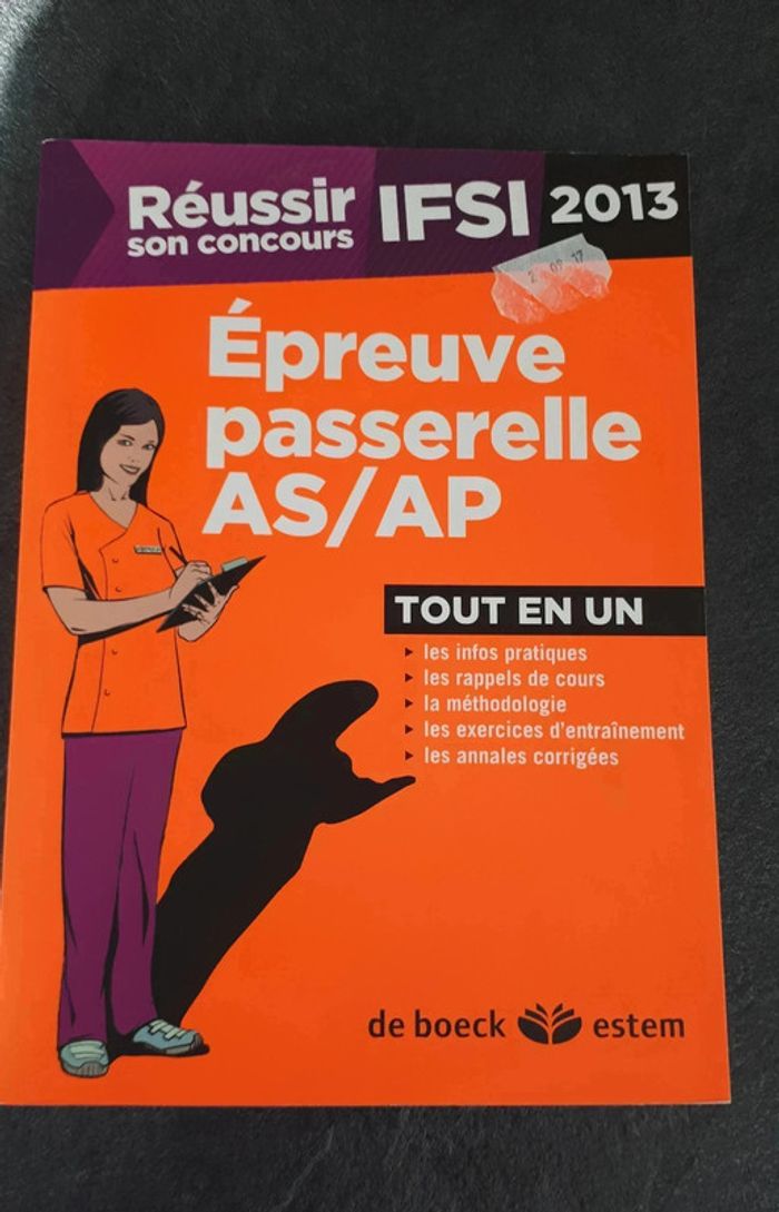 5 € Réussir son concours infirmier : Epreuve passerelle AS / AP Tout en un