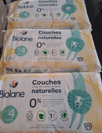 3 paquets de couche t4