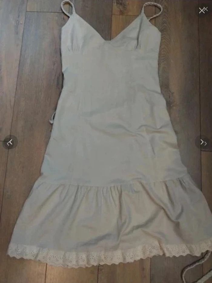 Robe d'été en lin et coton beige t 38 Mystic - photo numéro 6