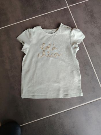 T-shirt vert d'eau 18 mois