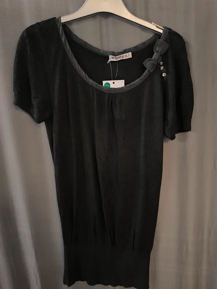 317022 Haut MC noir femme T2 Kookai