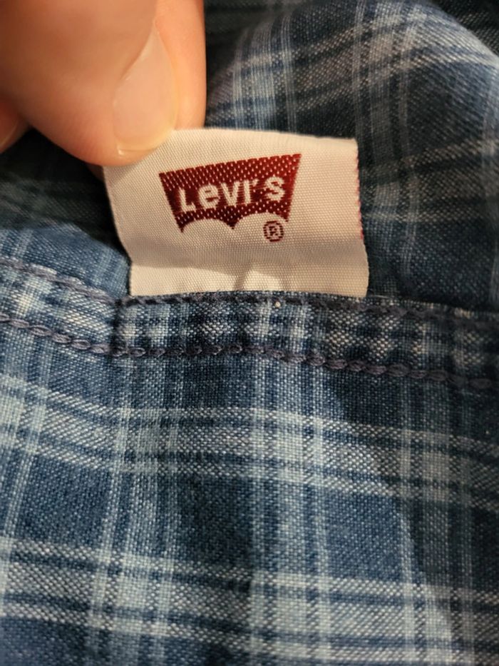 Chemise Levi's bleue à carreaux 100% coton - M - photo numéro 10