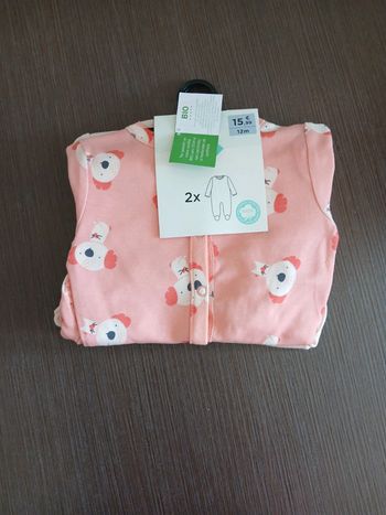 Lot de deux pyjamas en coton koala fille 12 mois