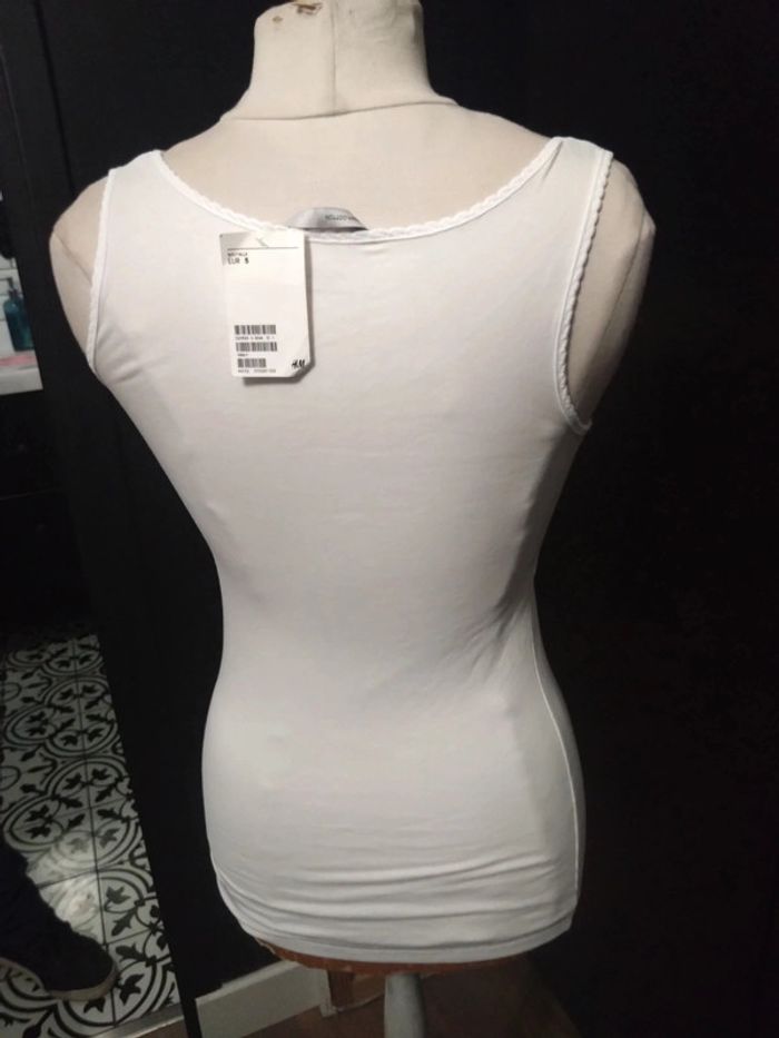 Débardeur blanc h&m neuf t 36 - photo numéro 4
